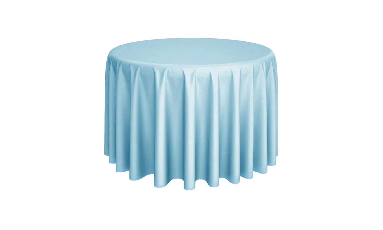 The Skylar: 120" Sky Blue Polyester Tablecloth