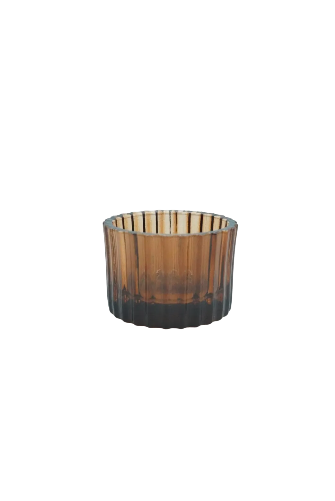 The Tatum: Petite Amber Fluted Votive