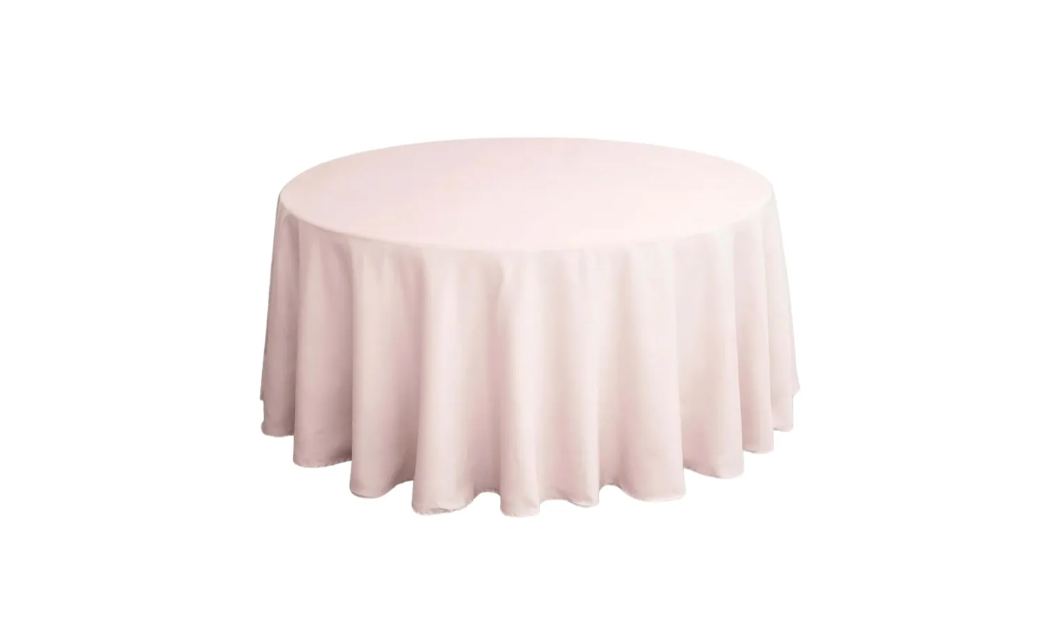 The M'Lynn: 120" Blush Polyester Tablecloth 