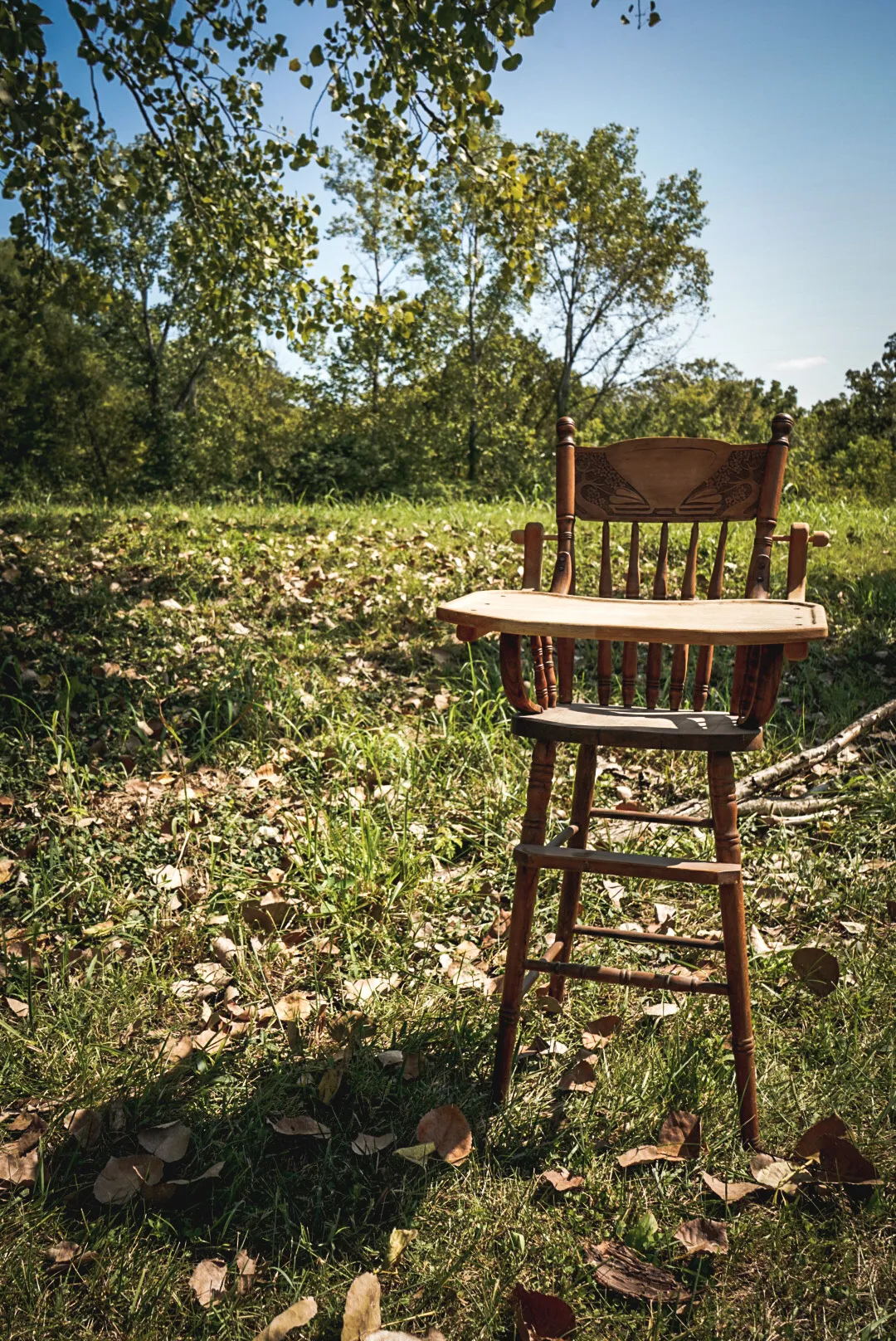 The Dolly: Antique Wooden High Chair