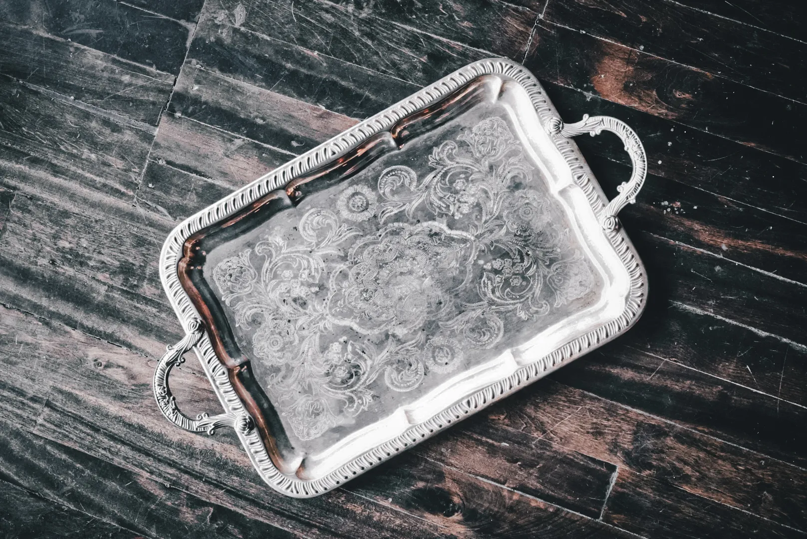 The Sylvie: Vintage Silver Tray