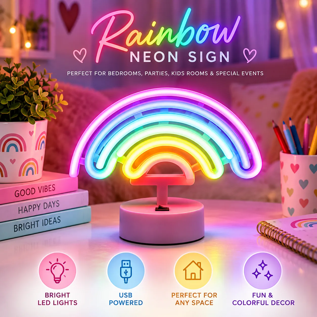 Rainbow Neon Light