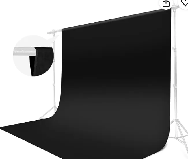 10x10 Black Backdrop Curtain