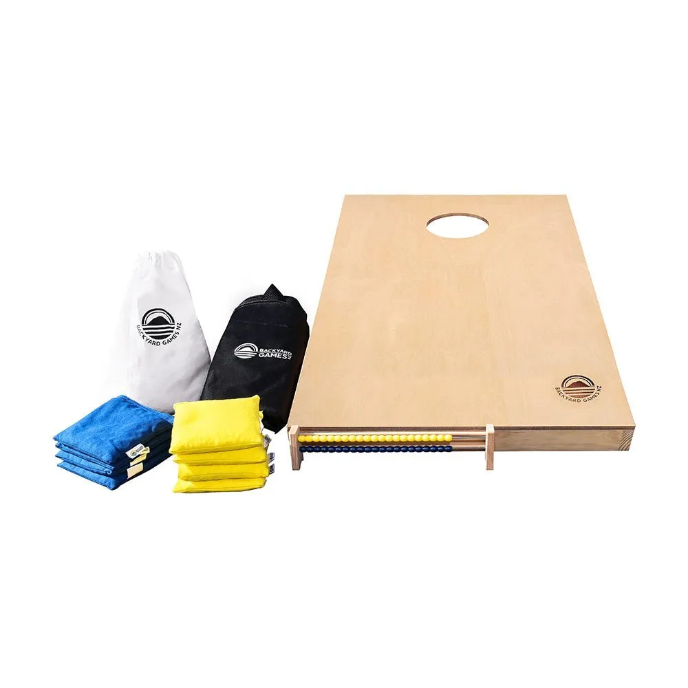 Compact Wooden Cornhole Set