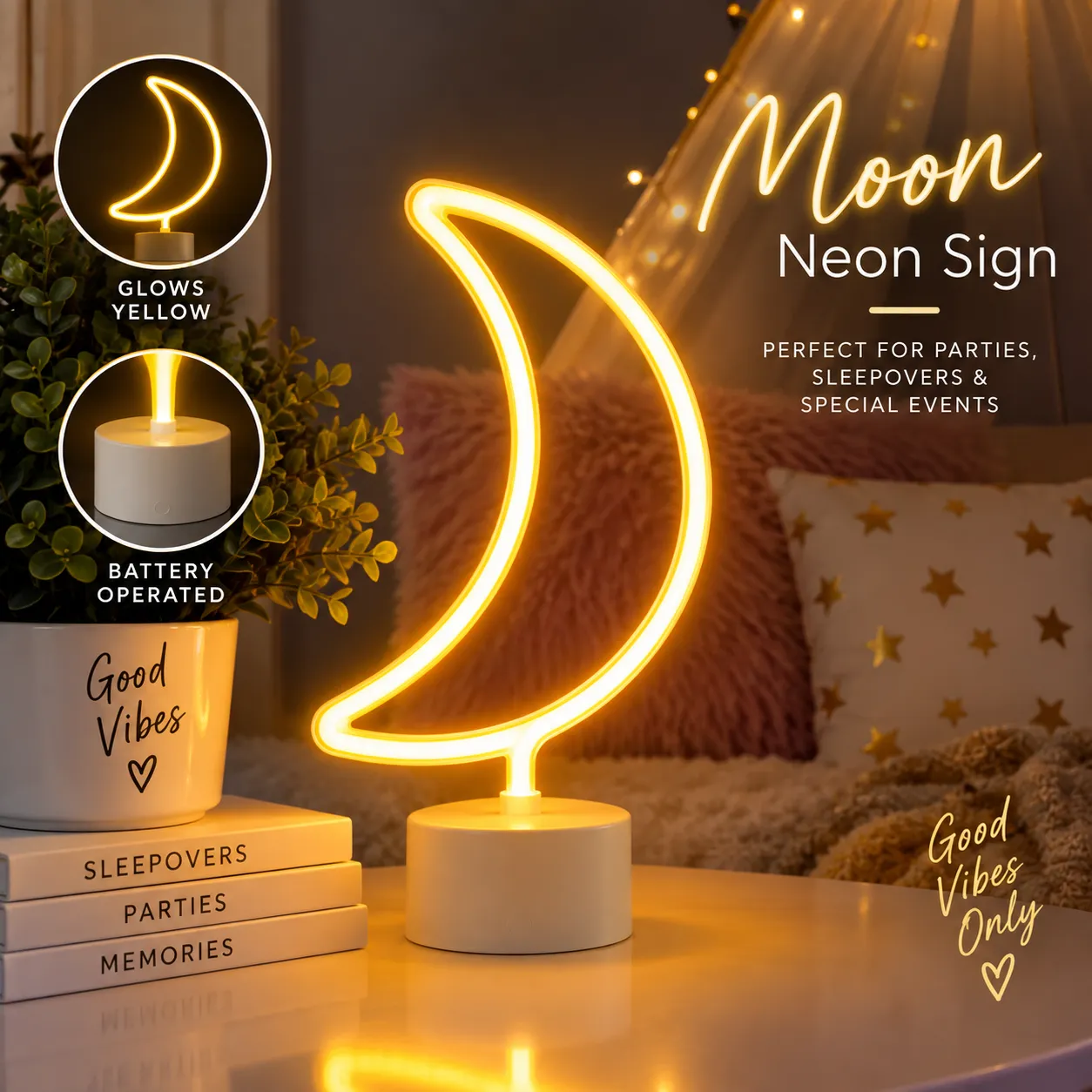 Moon Neon Sign