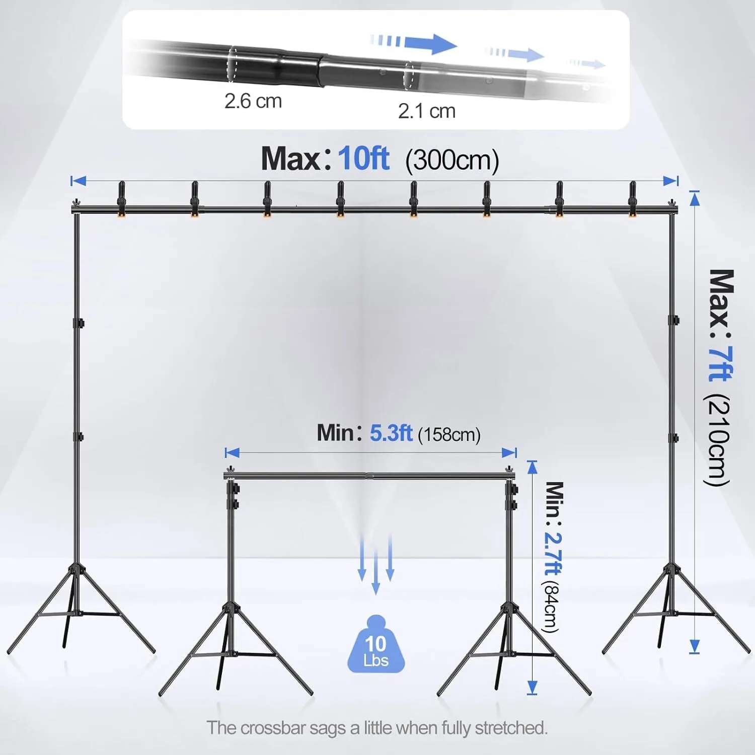 10x7' Backdrop Stand