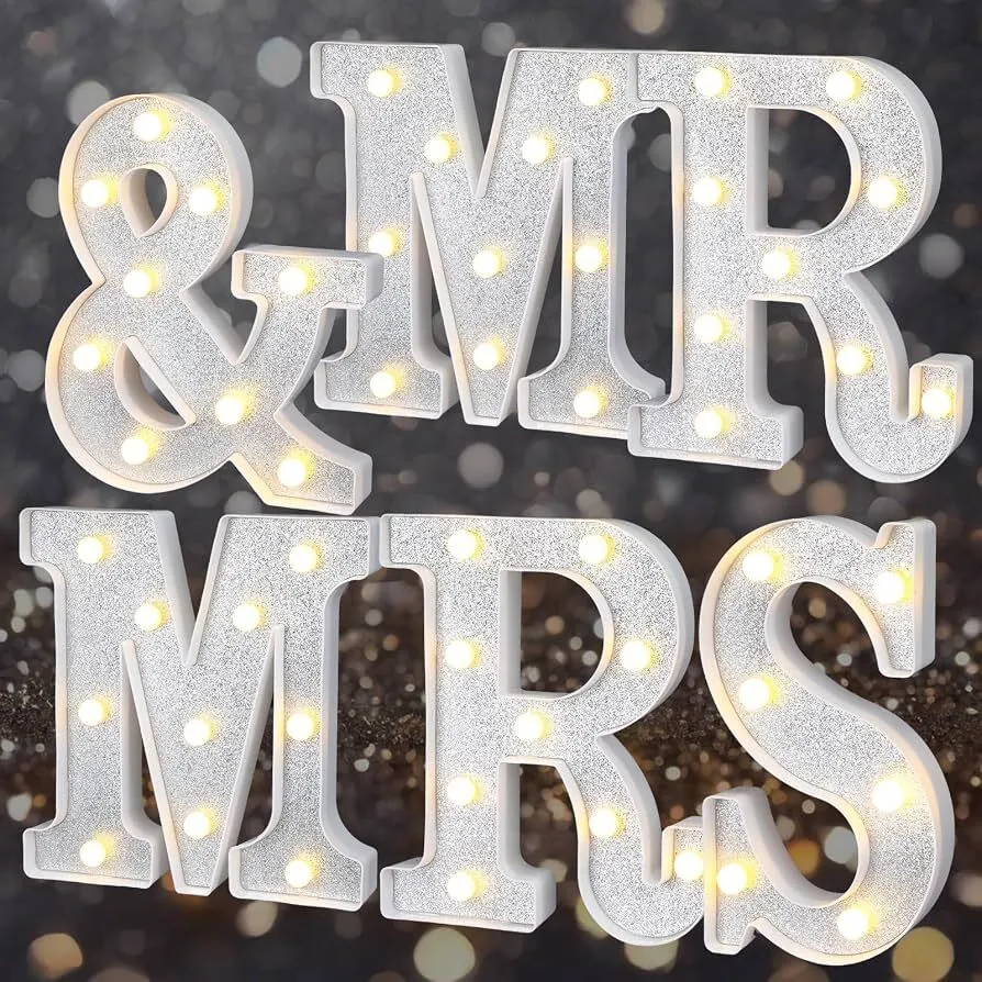 Light Up Mr. & Mrs. Sign