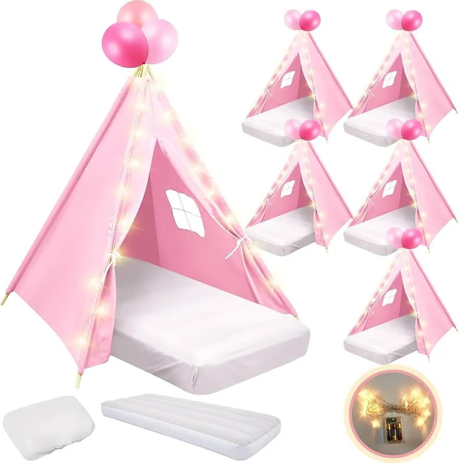 Pink Sleepover Tent Setups