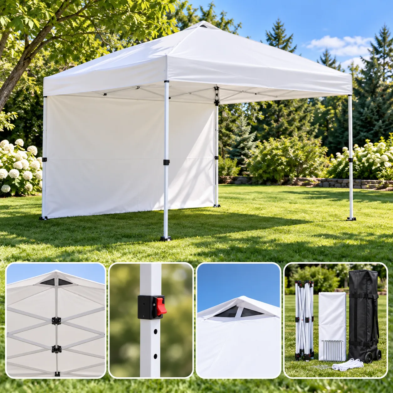 10’ x 10’ White Pop-Up Canopy