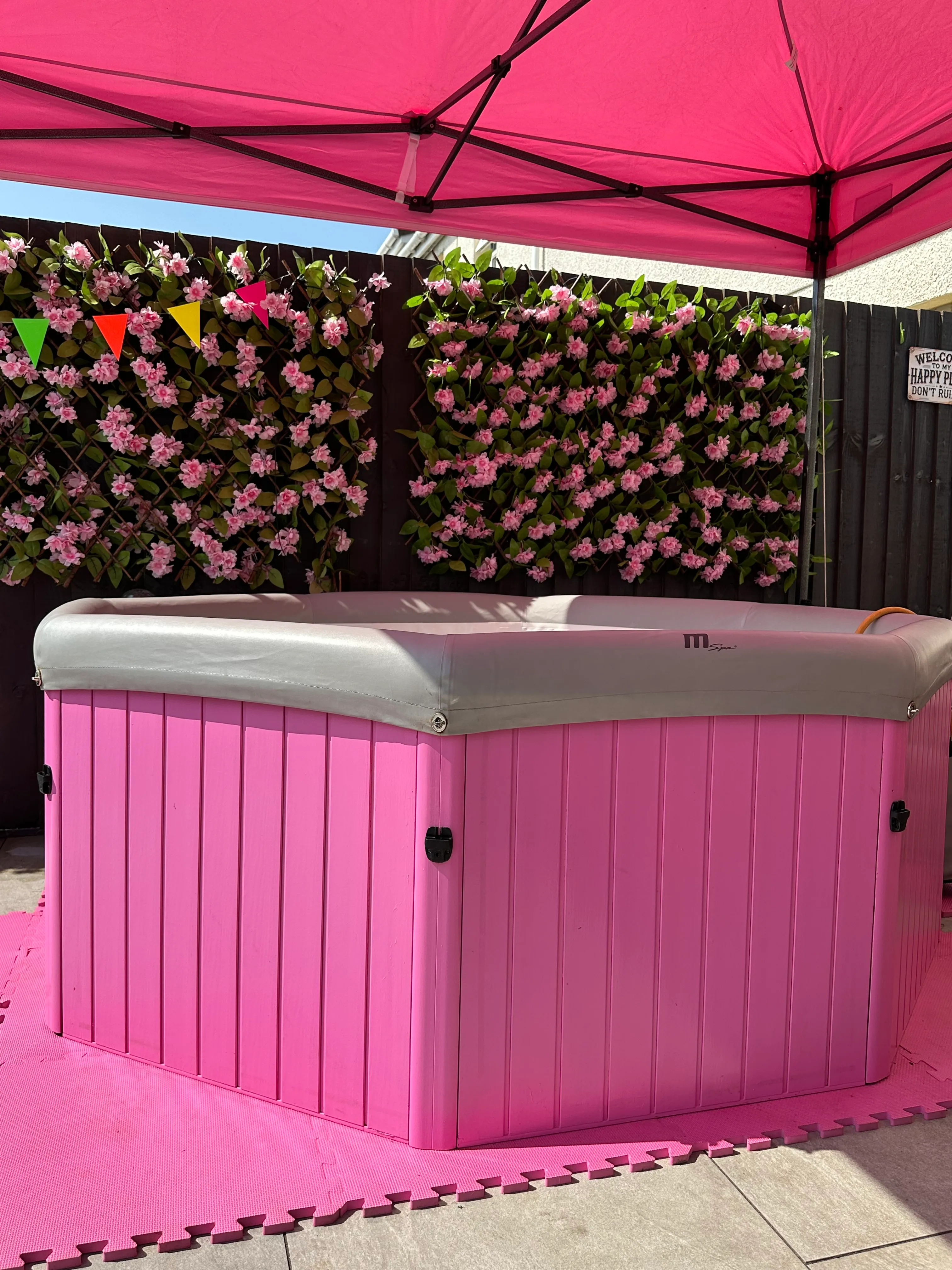 Pink Party Hot Tub Hire