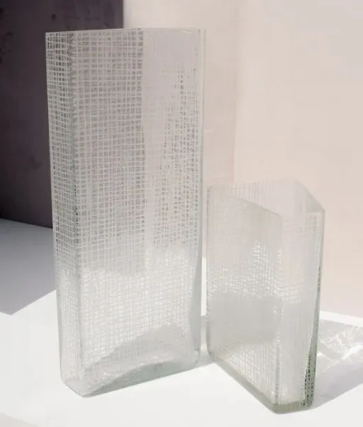 Clear Prism Vase Set