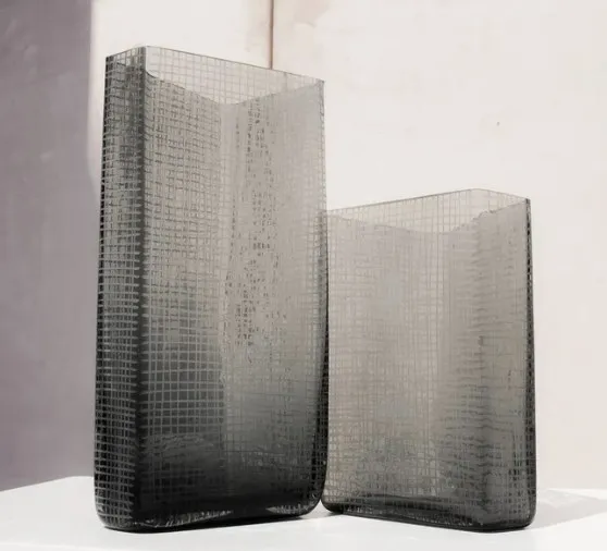 Black Prism Vase Set