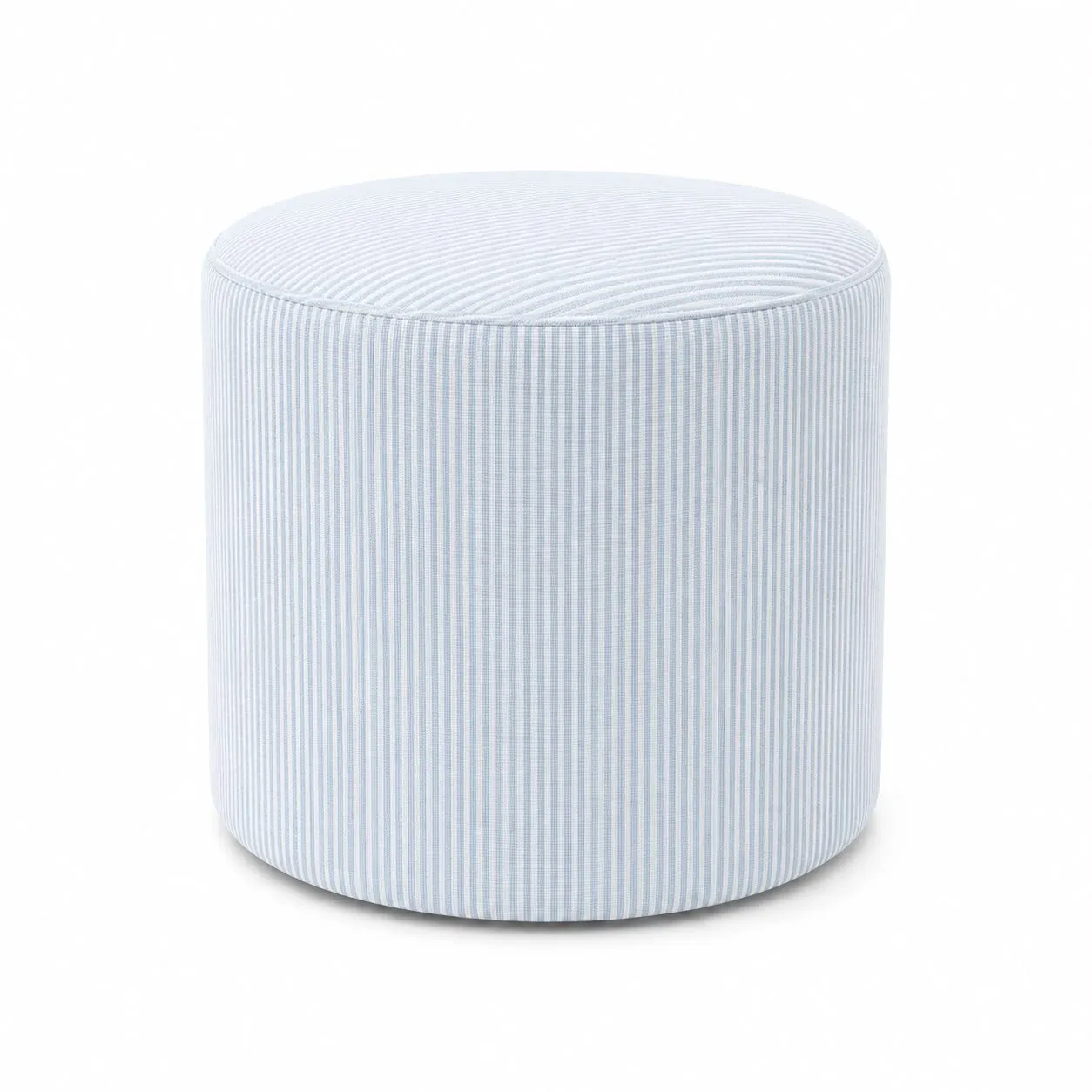 Striped Blue Pouffe