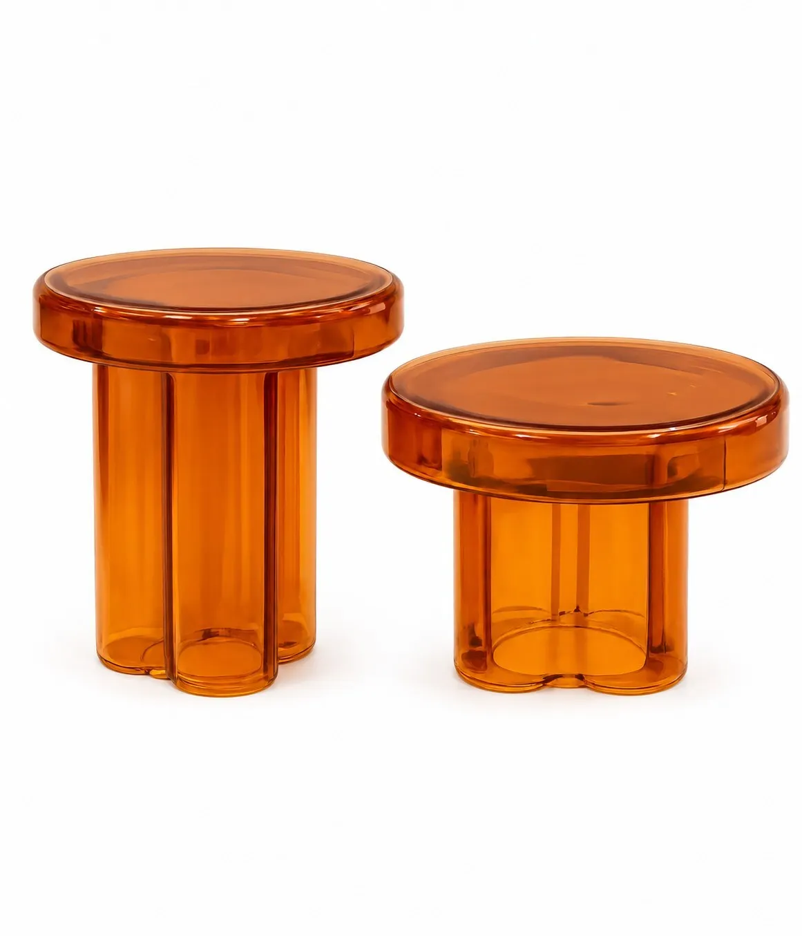 Clear Orange Coffee Tables - Small side table