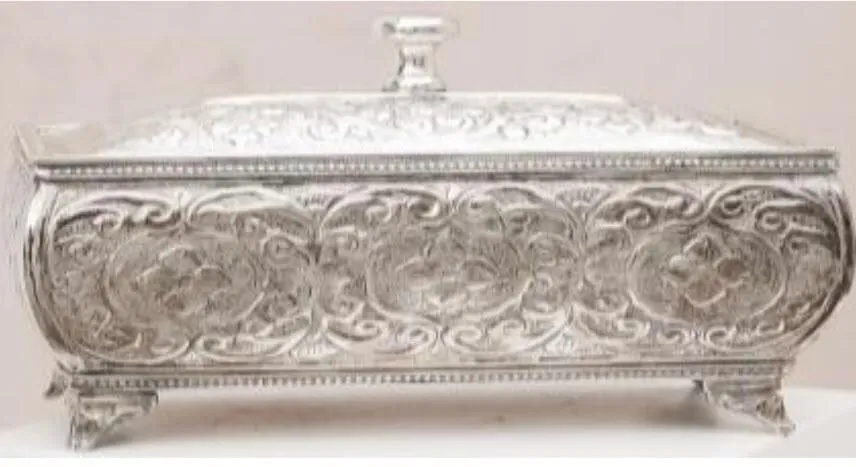 Ornamented Silver Pot