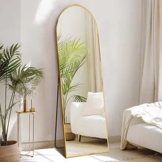 Small Stand-Alone Gold Mirror