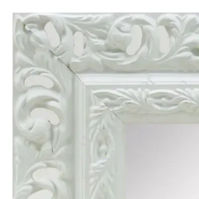 Ivory Rustic Ornate Mirror 57''x34''