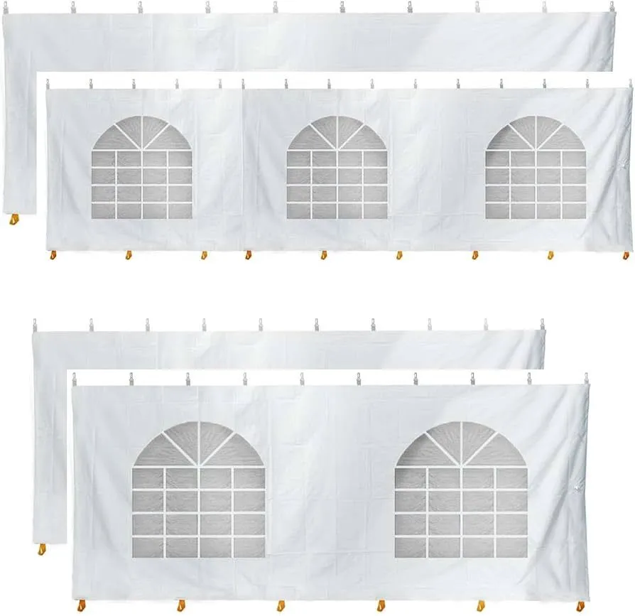 20x30 White Tent Window Sidewall Package (Includes 4 Sidewalls)