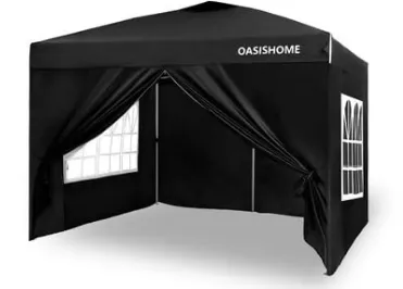 10x10 Black Tent Window Sidewall Package (Includes 4 Sidewalls)