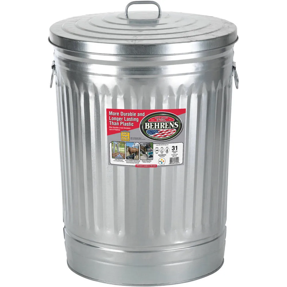 Galvanized Trash Cans