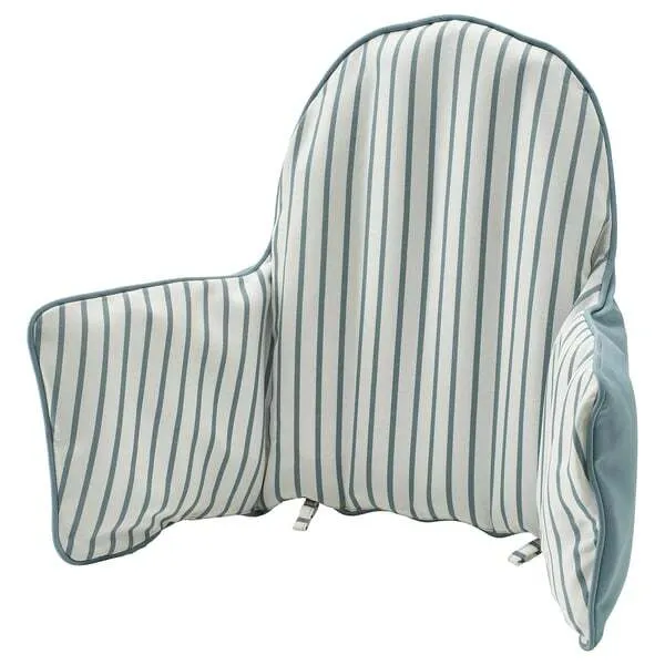 ANTILOP High Chair Cushion and Cover, Blue/White