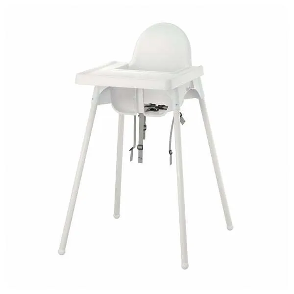 ANTILOP High Chair with Tray, White