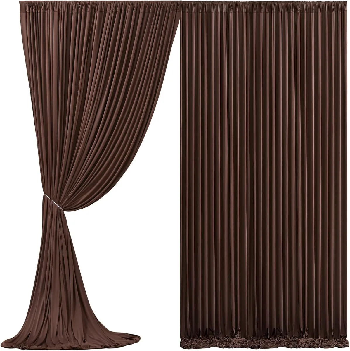 Pipe & Drape | 8' High, Brown Polyester (Per Foot) rental