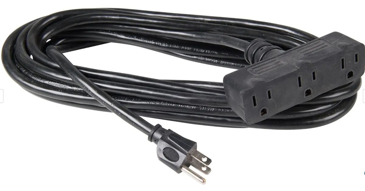 Extension Cord | 25' Black Triple End rental