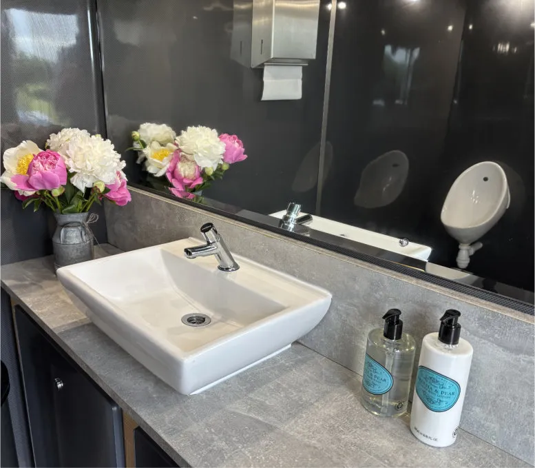 Luxury restroom trailer