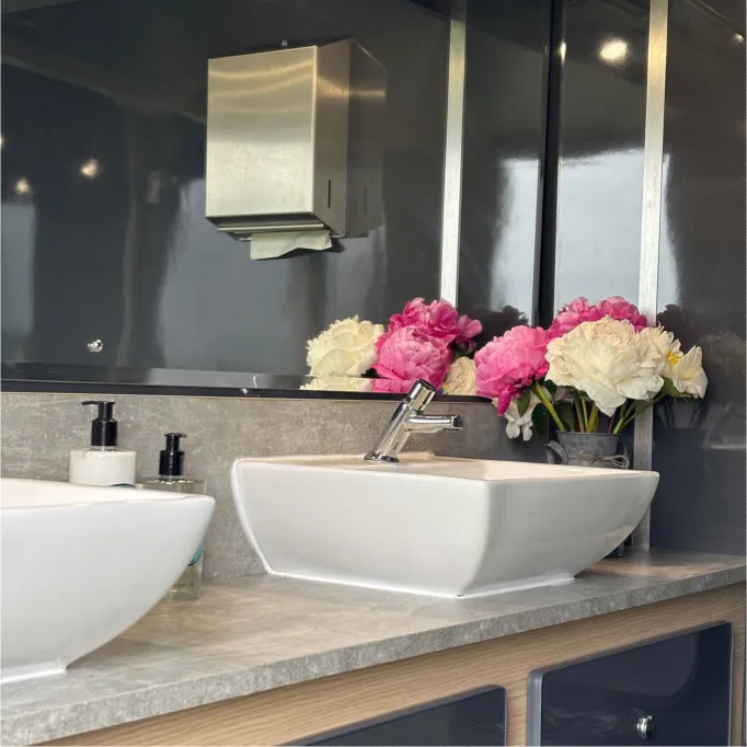 Luxury restroom trailer