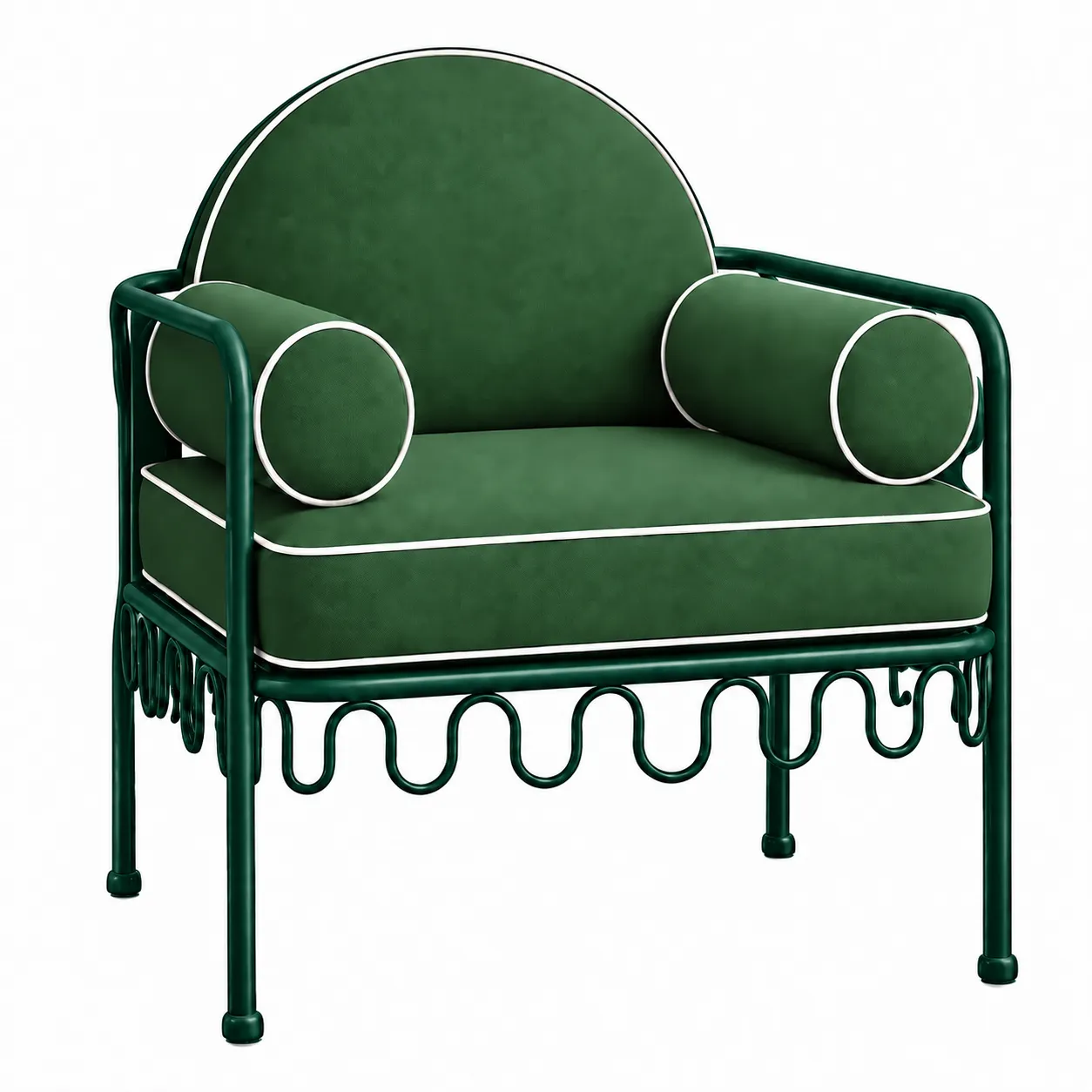 Cannes Chair Green (Green Frame)
