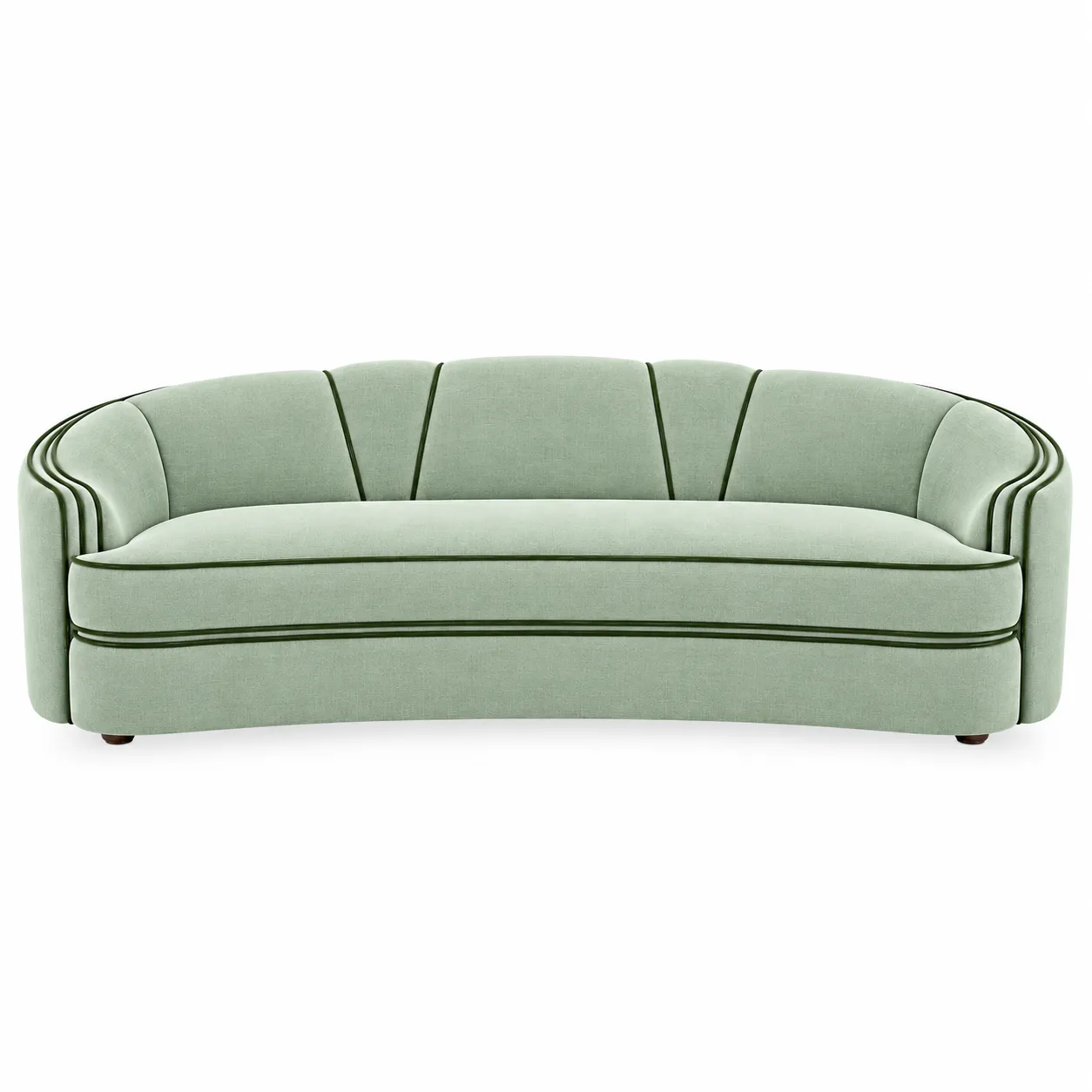 Park Avenue Sofa Mint Green with Dark Green Trim