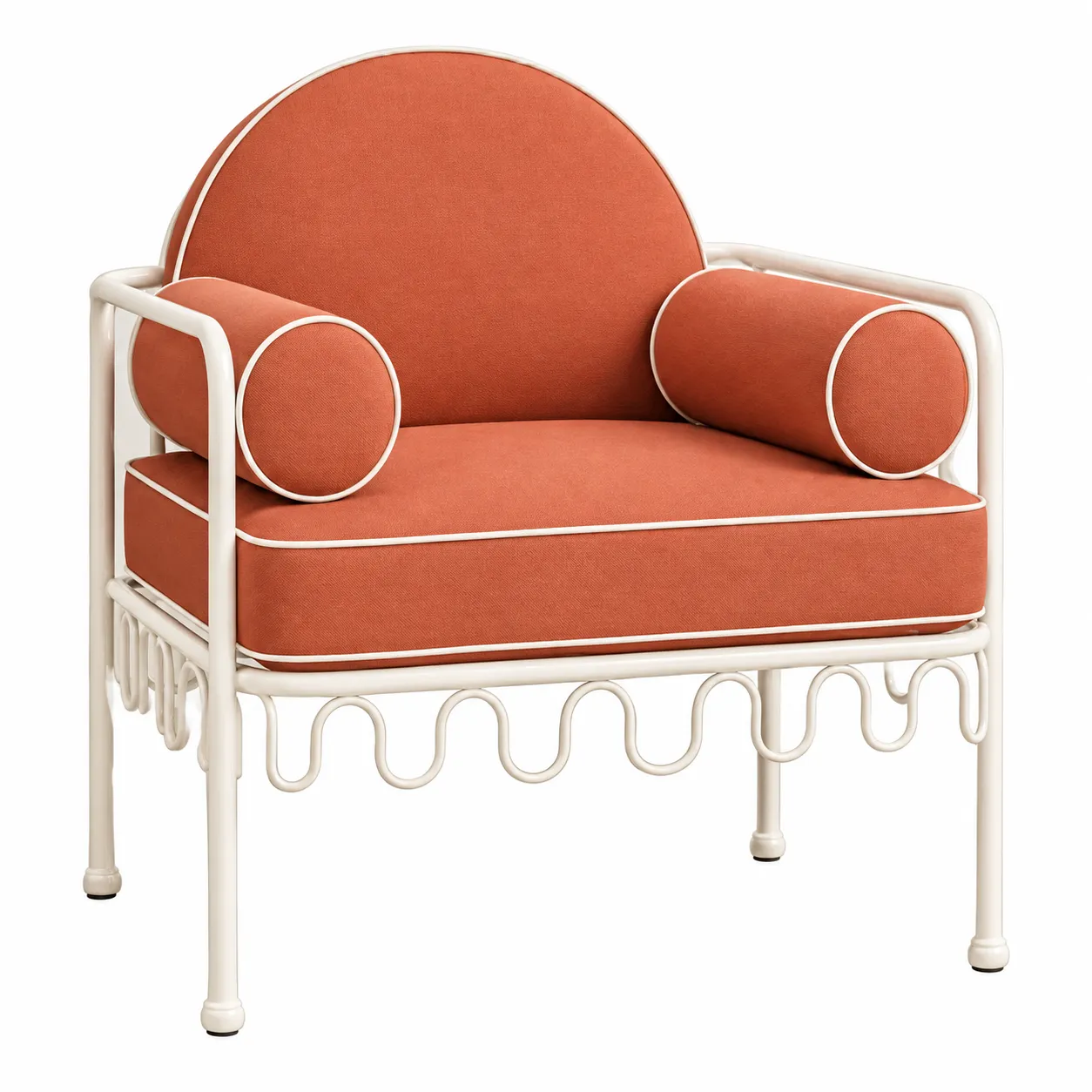 Cannes Chair Terracotta (Cream Frame)
