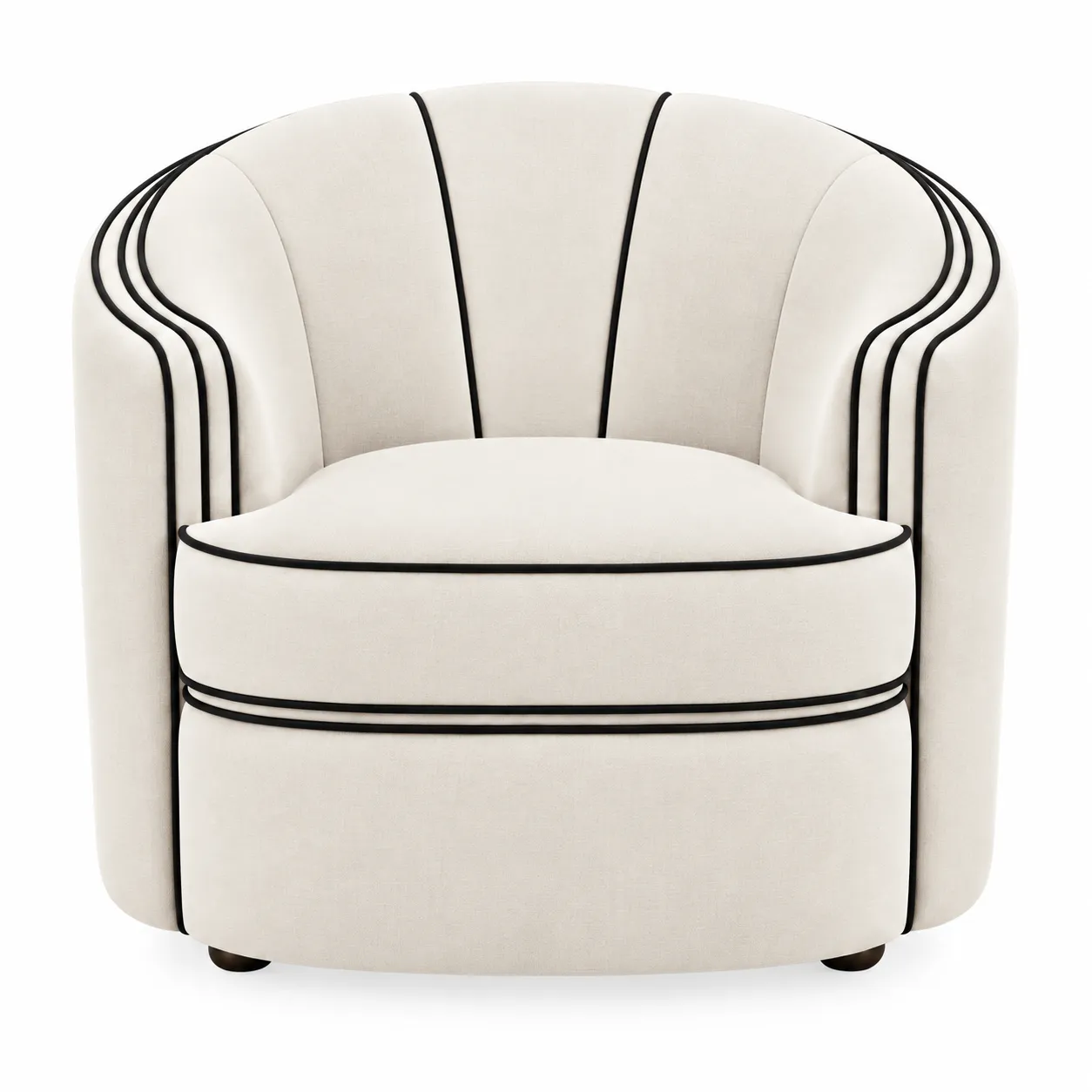 Park Avenue Chair White with Black Trim