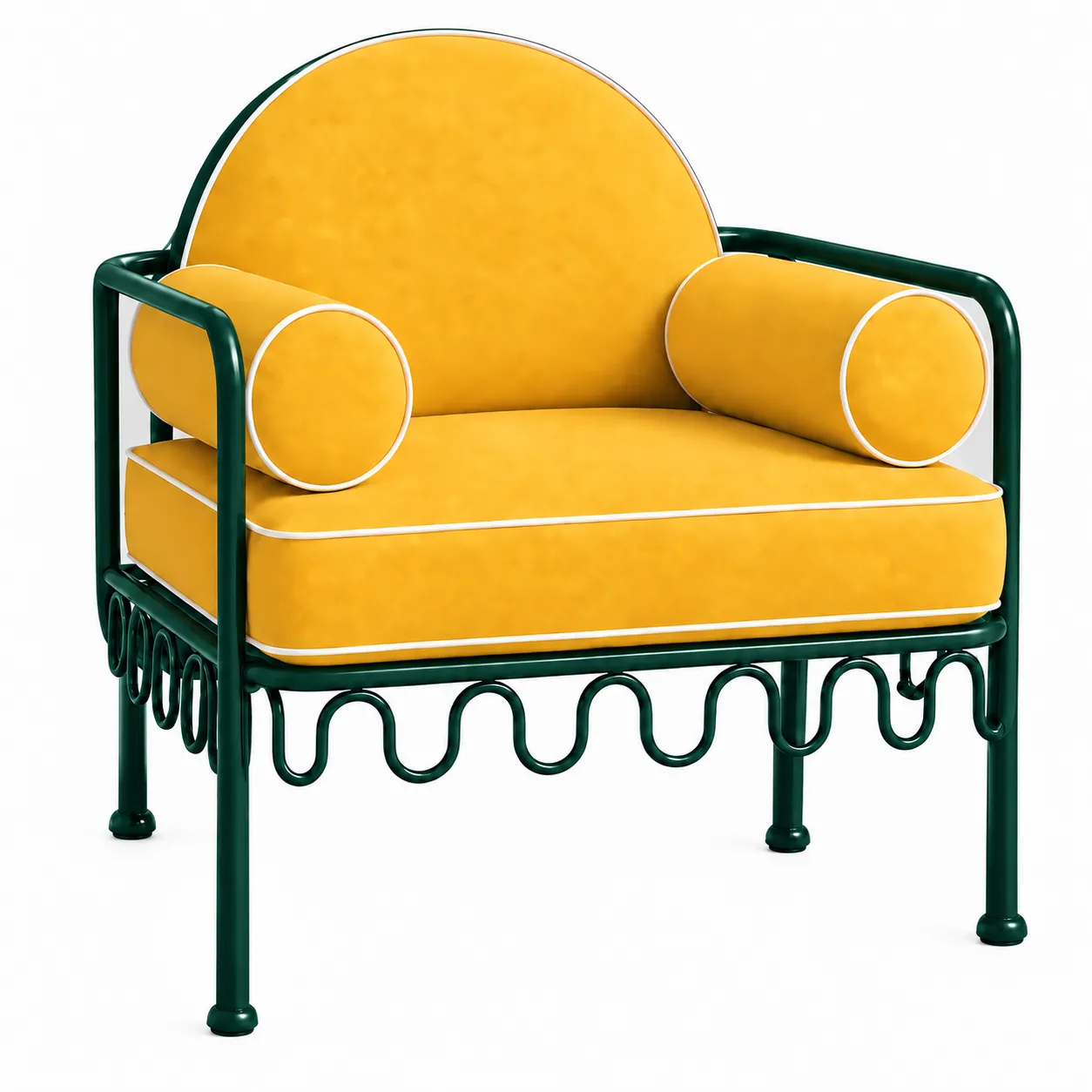 Cannes Chair Yellow (Green Frame)