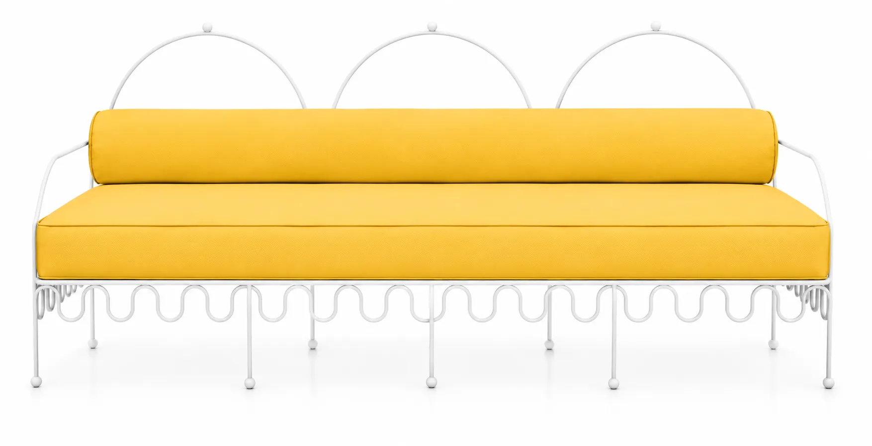 Cannes Sofa Yellow (Cream Frame)