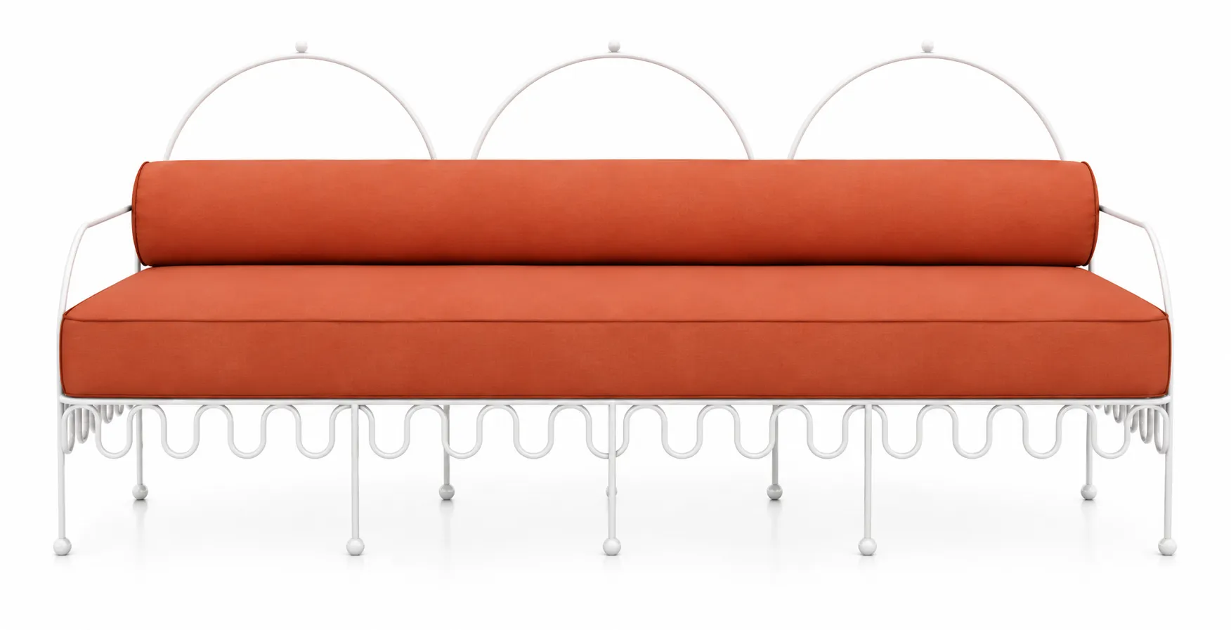Cannes Sofa Terracotta (Cream Frame)