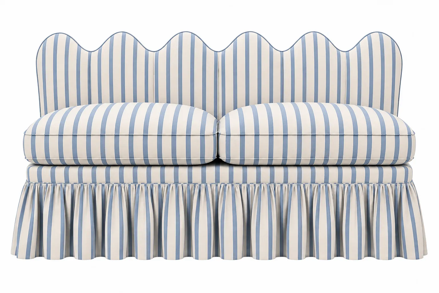 Marseille Sofa with Blue Stripes 