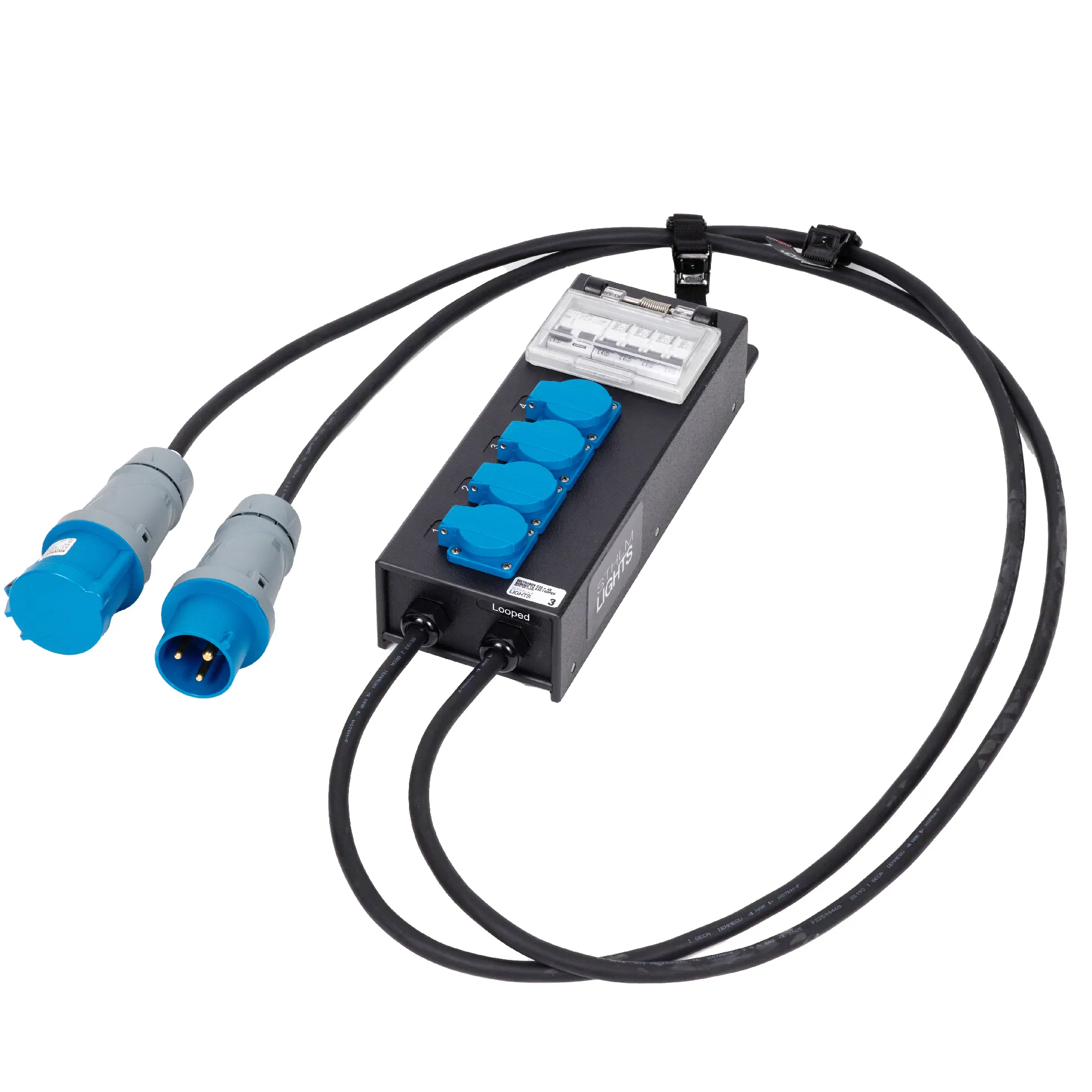 Distrobox 232 > 4x Schuko 1x 232 Looped