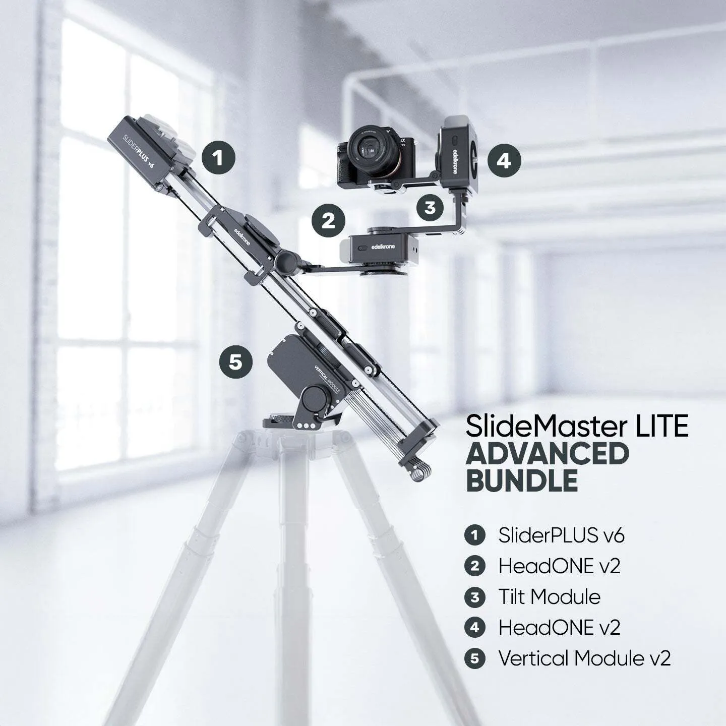 Edelkrone SliderPLUS v6 w/ Vertical and Tilt Module