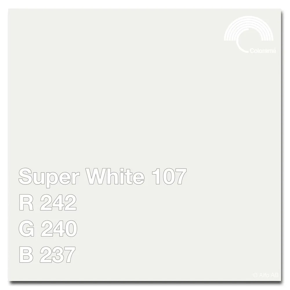 Colorama #1107 Super White 2.72x11m
