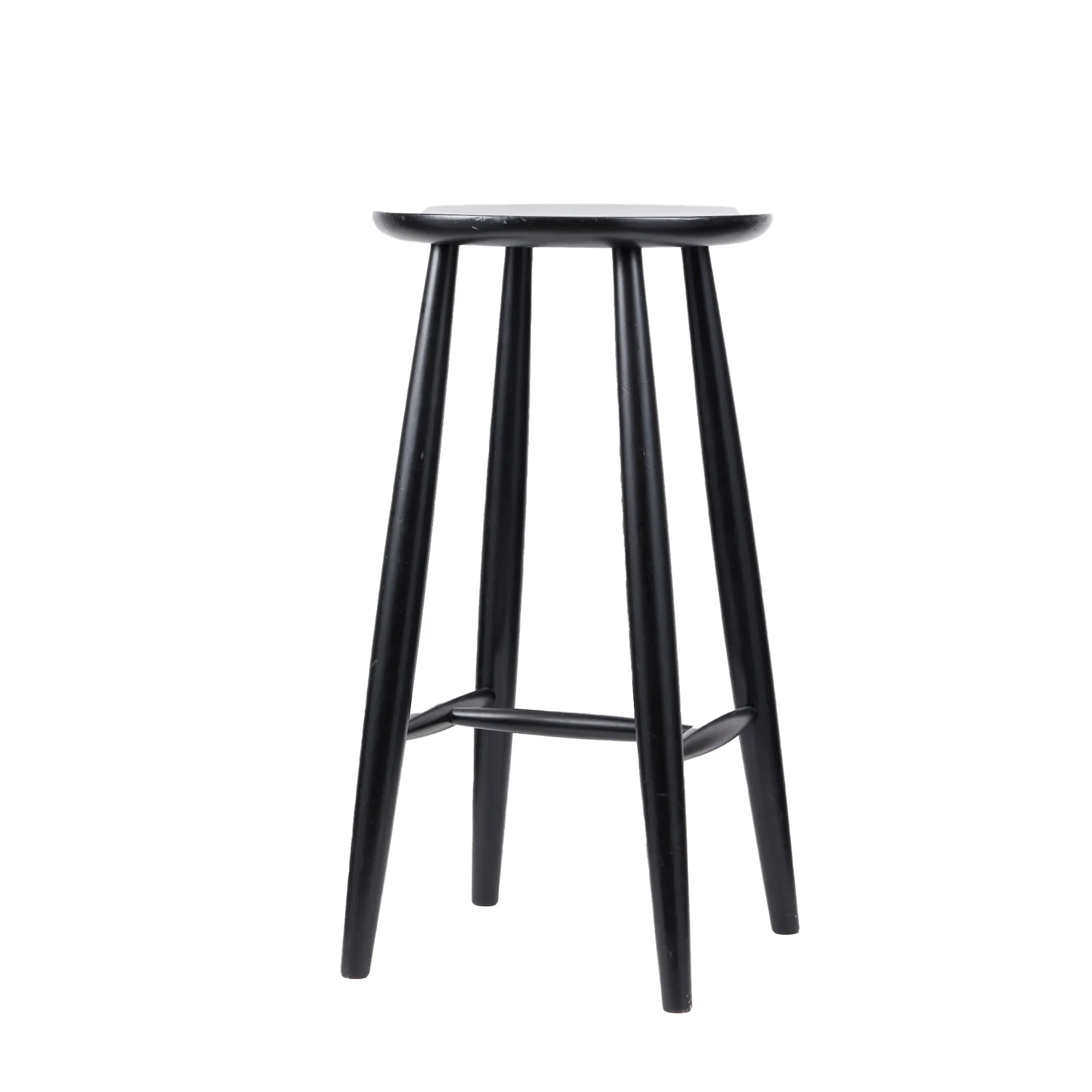 Wooden Stool  (Black) 65cm