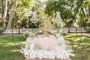Empire Chandelier with Arch Stand