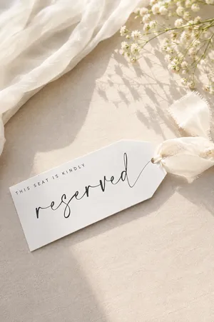 Reserved Seating Sign