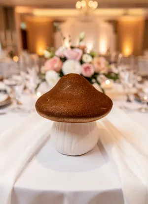 Decorative Mushroom- Brown Top White Bottom (Set of 1) 
