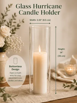 (Set of 1) Sophisticated Candle Holder Sleeves (3.35 in, 14 in)