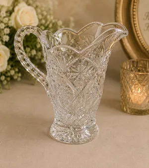 Crystal Vintage Pitcher (7 in Tall)