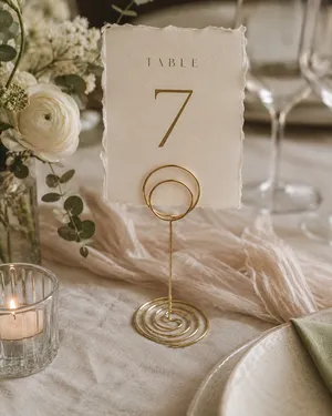 Romantic Table Number Holder (3.5 in tall)