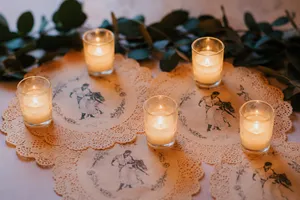 Set up 30 Votive candles