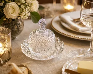 Luxe Crystal Butter Dish